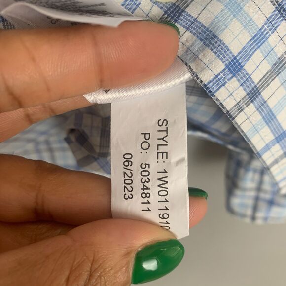 Vineyard Vines On-The-Go Performance Shirt Men’s Large Blue White Plaid Button - Picture 8 of 8